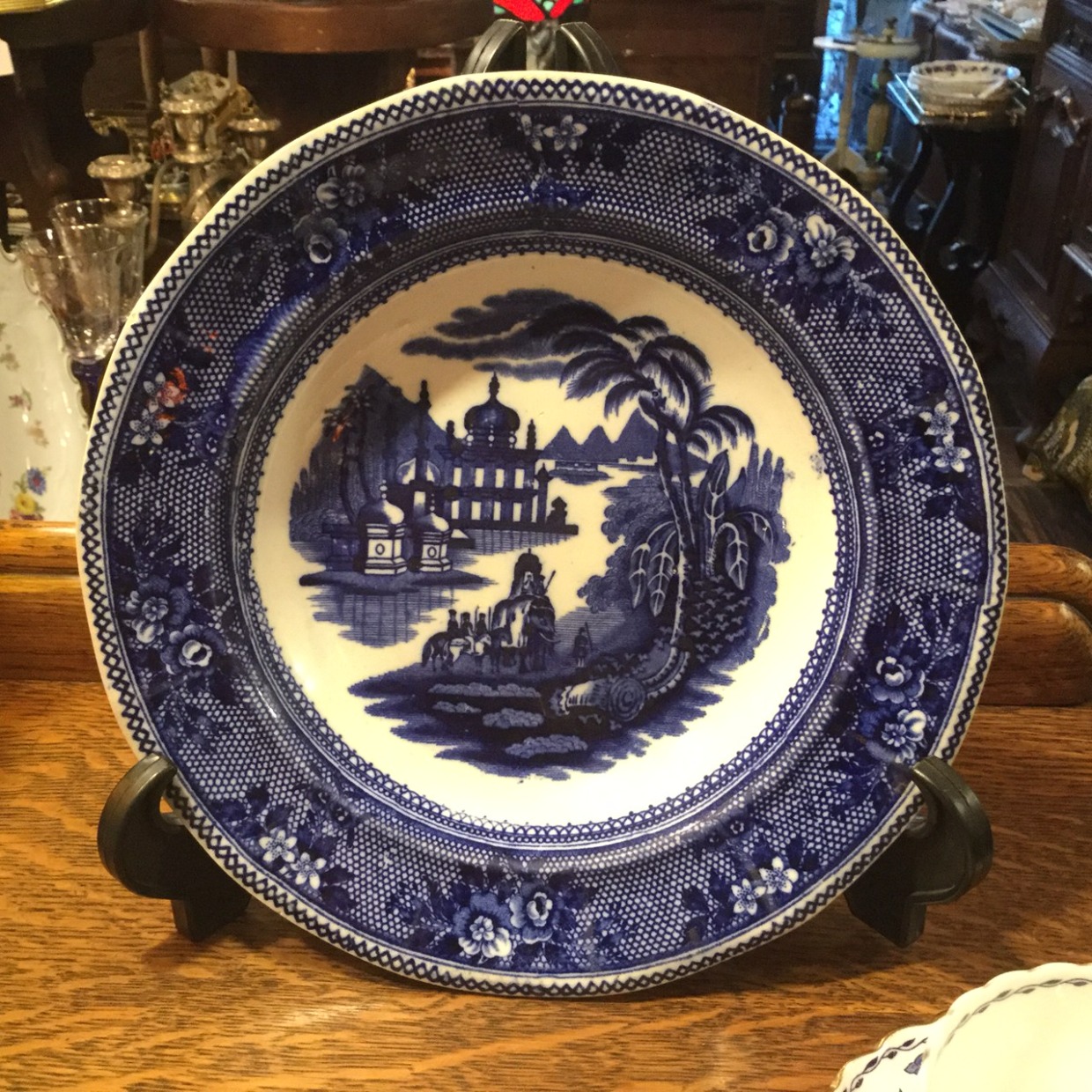 Netherlands Antique Dish オランダ製　宮殿風景　アンティーク皿
