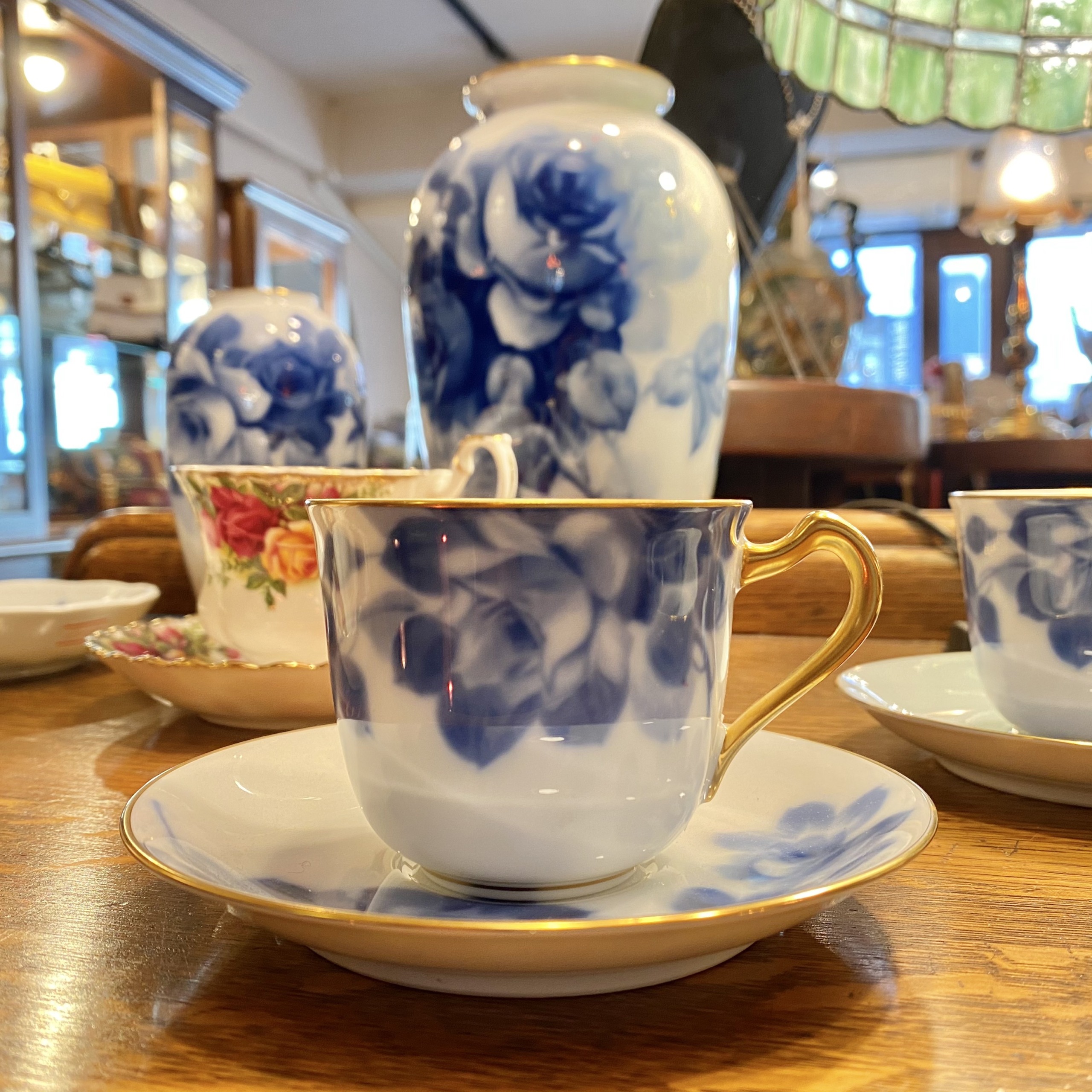 Blue Rose ブルーローズ 大倉陶園 コーヒーカップソーサー | Antique Nanae