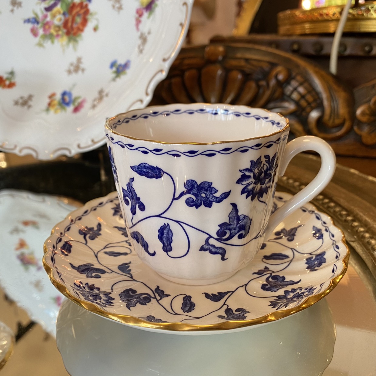 Spode　BLUE COLONEL　コーヒーカップソーサー