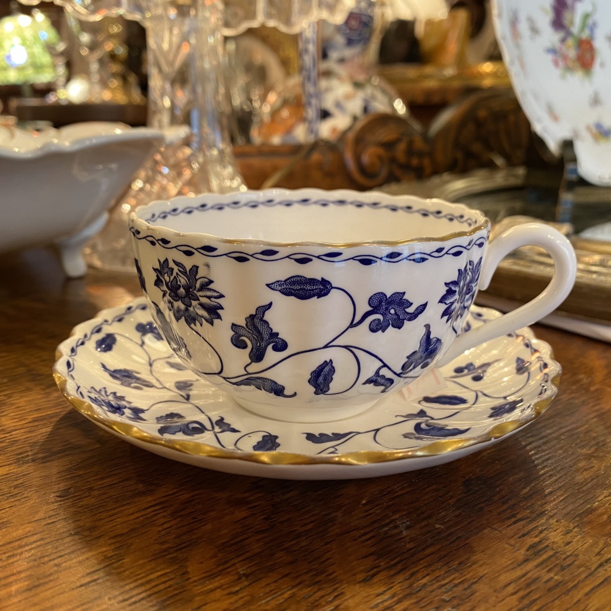 Spode　BLUE COLONEL（ワイド）コーヒーカップソーサー