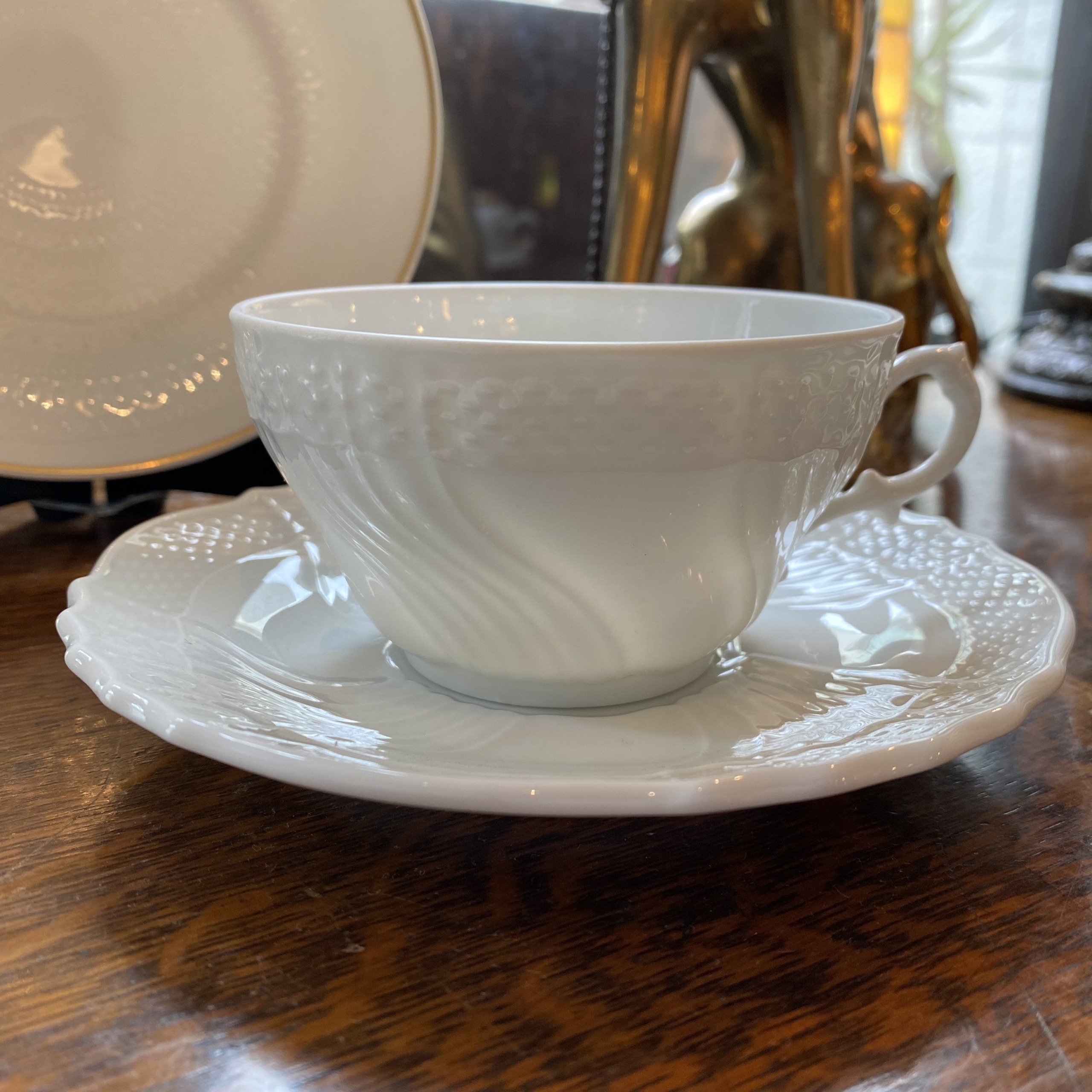 リチャードジノリ グランデューカ コーヒーカップ＆ソーサー2客セット リチャードジノリカップ&ソーサーx2客、ポットセット