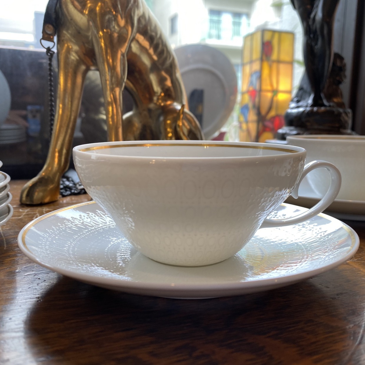 Rosenthal　コーヒーカップ＆ソーサー　ロマンスホワイト　ゴールドライン