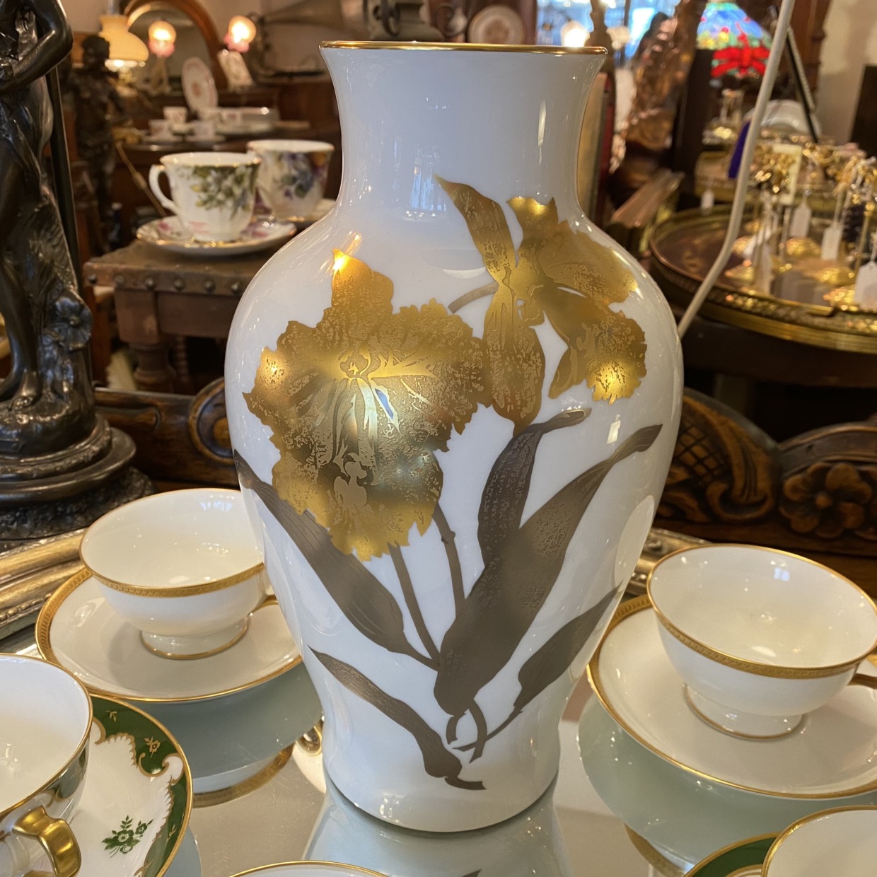 大倉陶園 金蝕カトレア 花瓶 | Antique Nanae