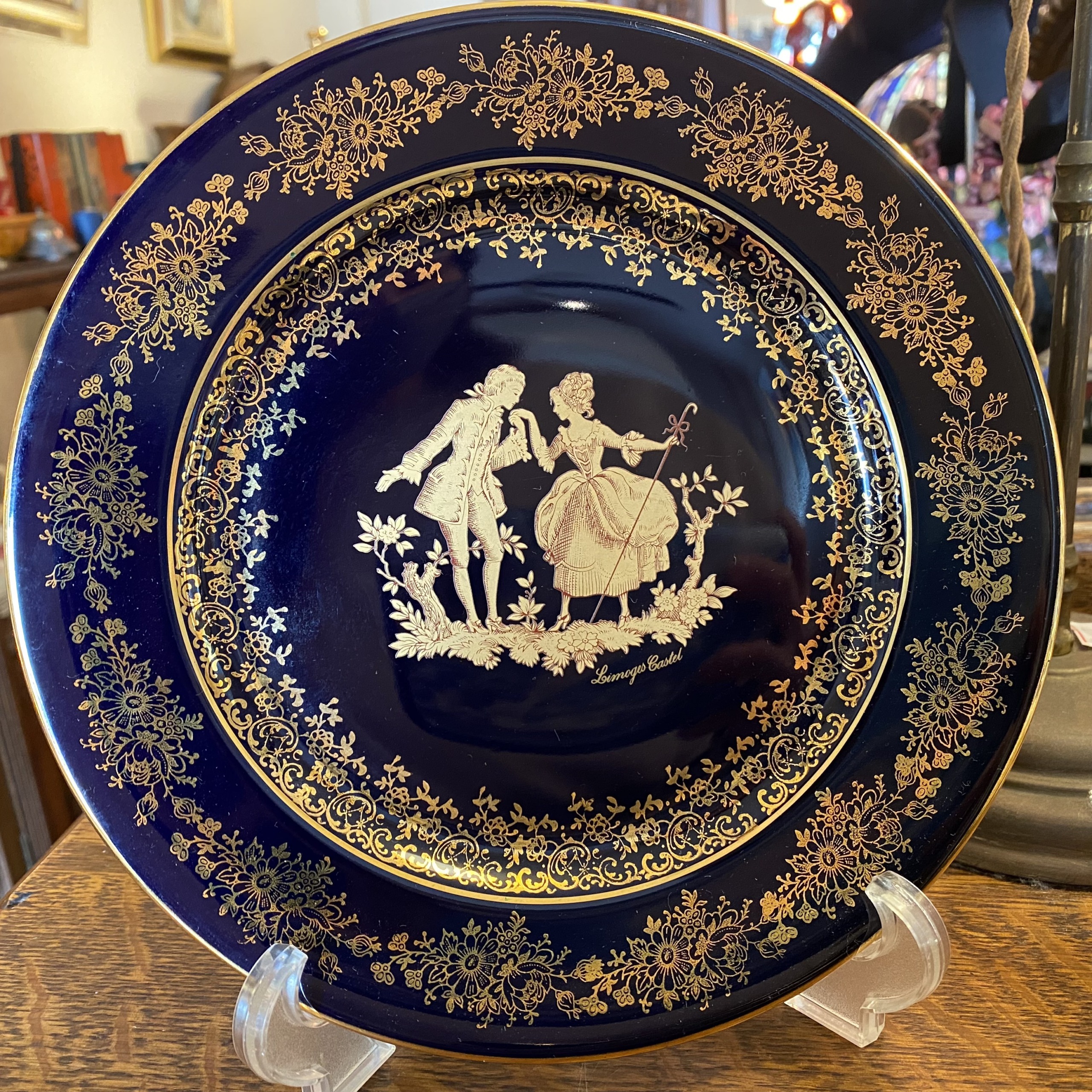 Limoges コバルトブルー金彩 飾り皿 | Antique Nanae