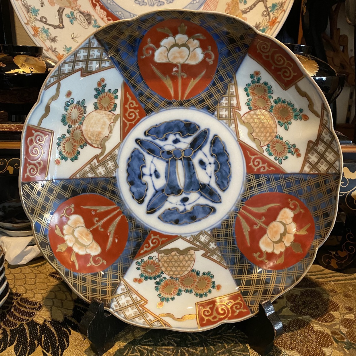 伊万里焼窯元 瀬兵窯 デルフト伊万里丸皿（大）